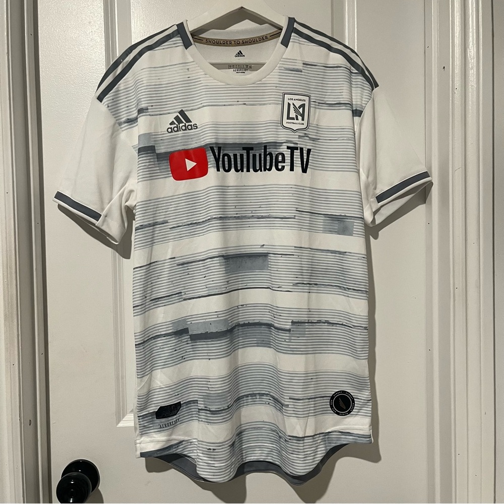 Adidas LAFC Soccer Jersey - White and Gray